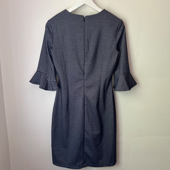 Banana Republic Herringbone Ponte Flutter-Sleeve Dress, Size: 4 - Picture 3 of 8